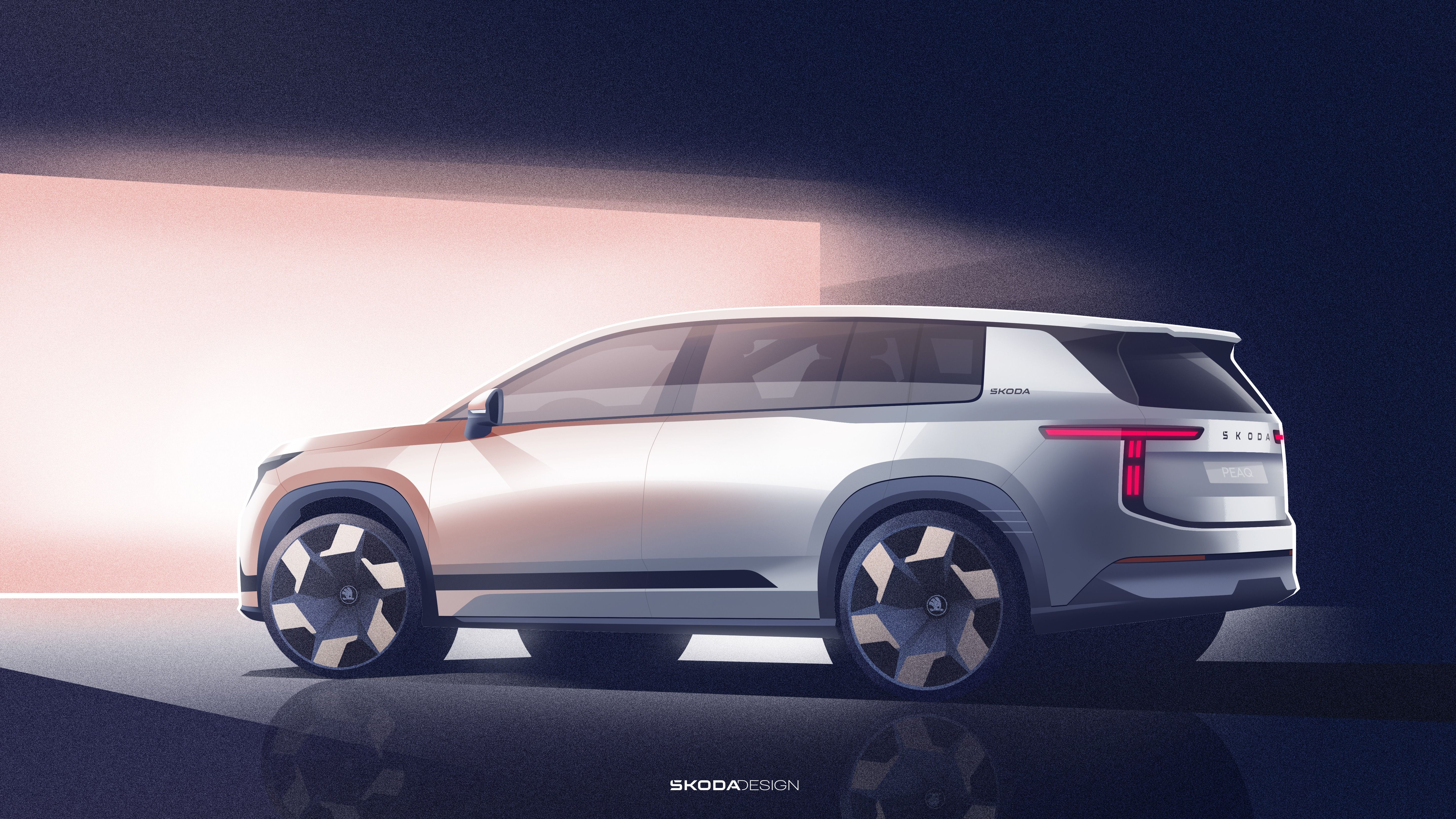 Boceto del nuevo Skoda Peaq.