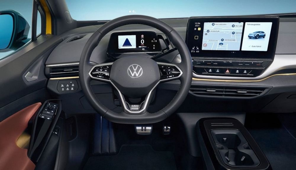 El actual diseño interior del VW ID.4 (en la foto) cambiará notablemente en el ID. Tiguan, con mayor calidad.