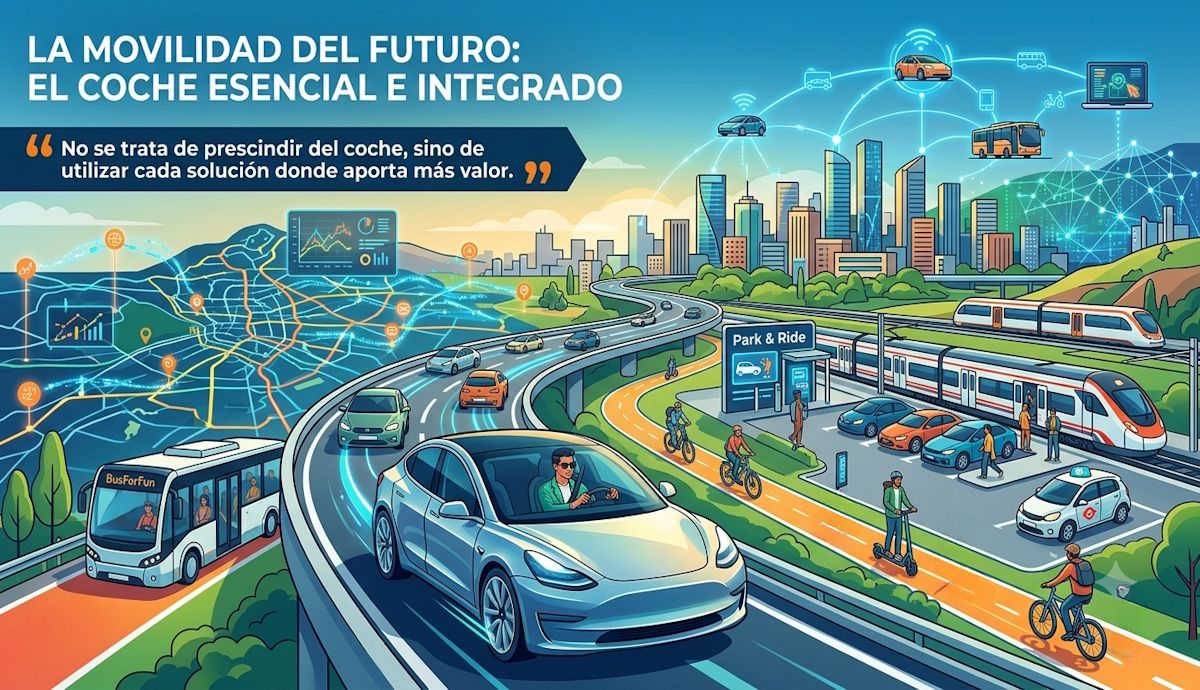 El coche sigue siendo imprescindible, la movilidad del futuro también