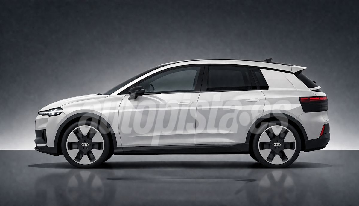 Este es el nuevo Audi A2 e tron, precio, rendimiento, consumo y todo lo que nadie te ha contado Foto generada por IA a partir de un boceto oficial
