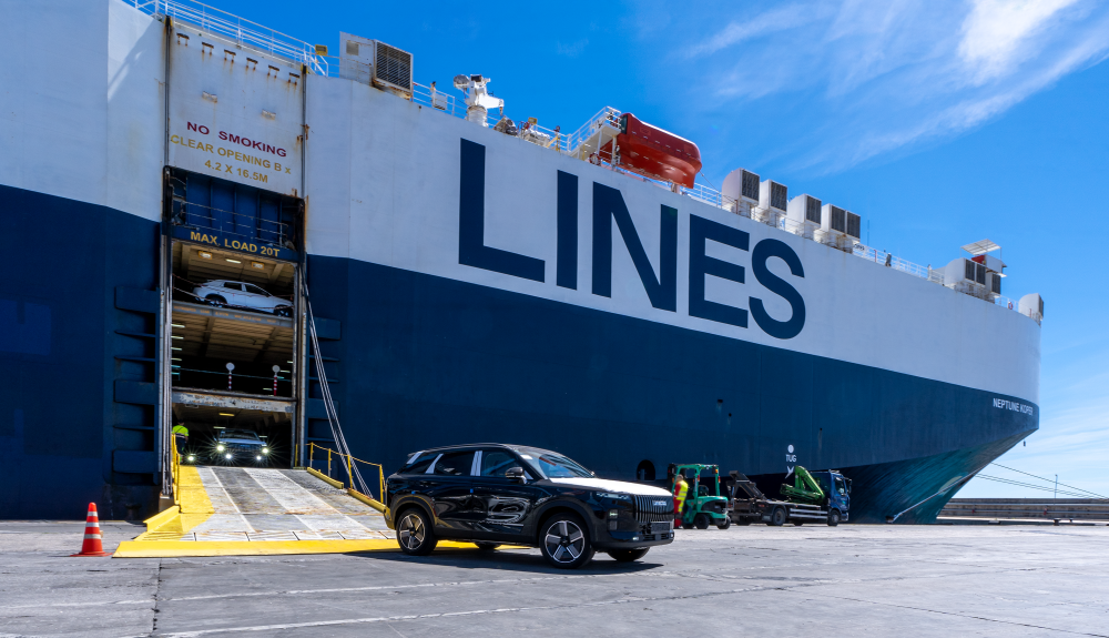 Barco Ro-Ro para el transporte de coches de Omoda y Jaecoo