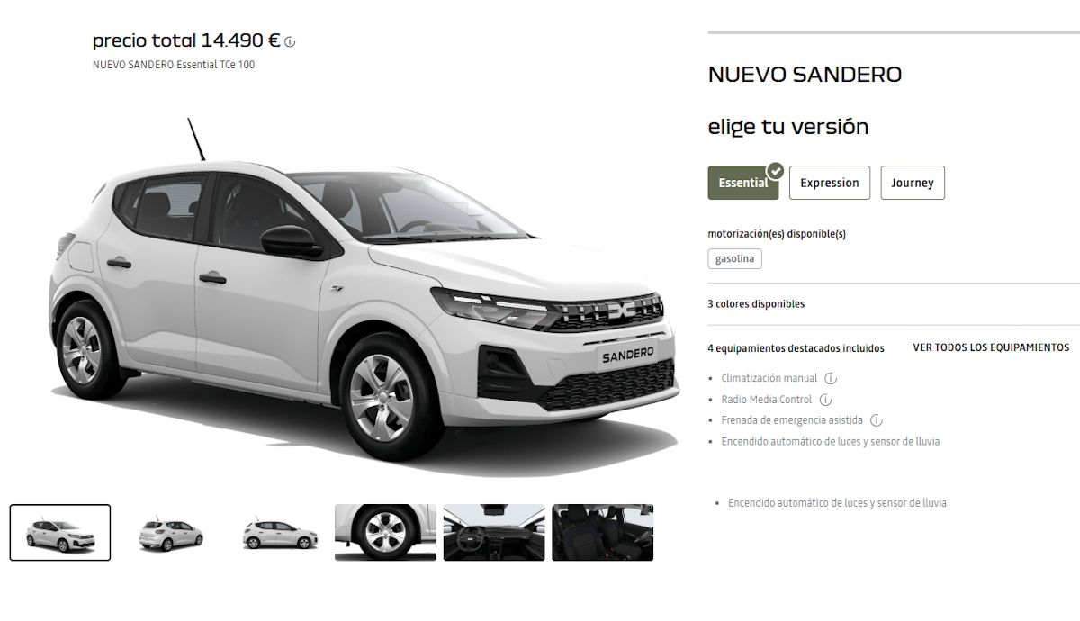 El Dacia Sandero, ya por menos de 14.500 €, el coche más barato, interesa, esconde algo su precio