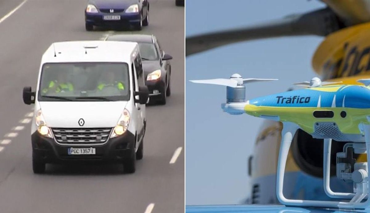 Tecnología punta de la DGT con drones y coches camuflados para multar lo posible el fin de semana