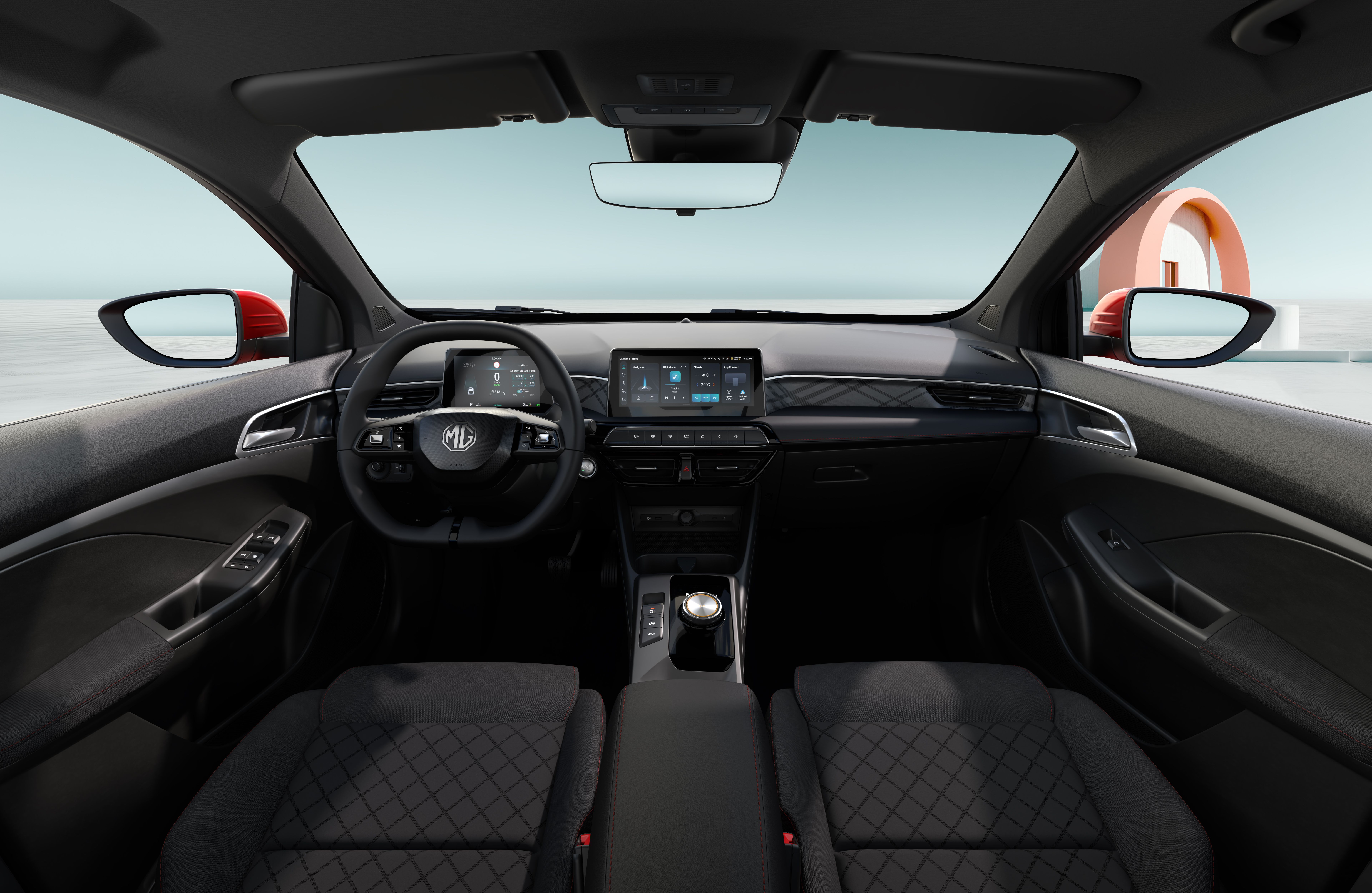 Interior del MG3 Hybrid+ 2026