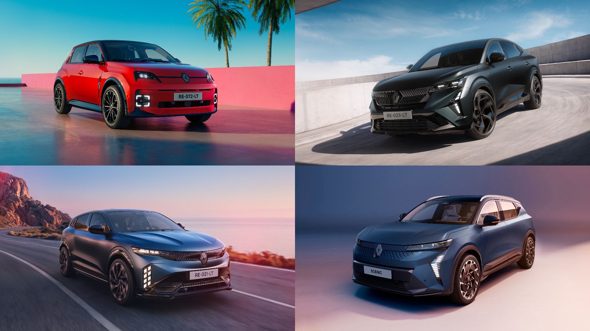 Renault presenta cuatro modelos a la vez: nuevos R5, Megane y Scenic, así como un Rafale especial