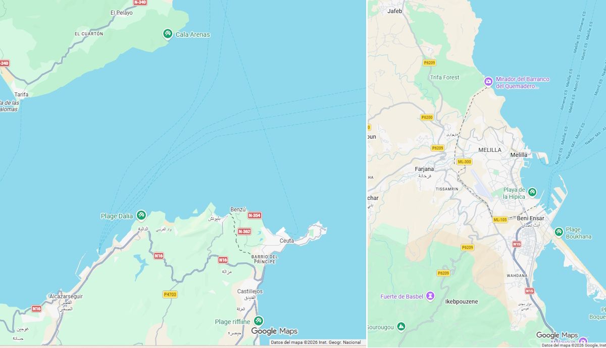 El conflicto de Ceuta y Melilla llega a Google Maps, las representa como “territorios en disputa”