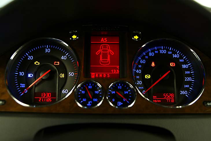 Todos los relojes y marcadores se ven perfectamente.