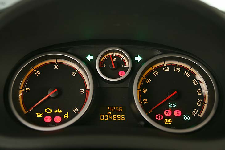 Faltan los indicadores de temperatura del agua y del aceite.