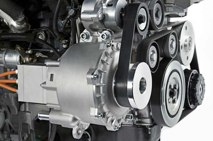 Uno de los aspectos mas destaca-dos del Concepto Corsa Híbrido es la siguiente generación de sistemas de arranque con tecnología de alter-nador por correa de GM.