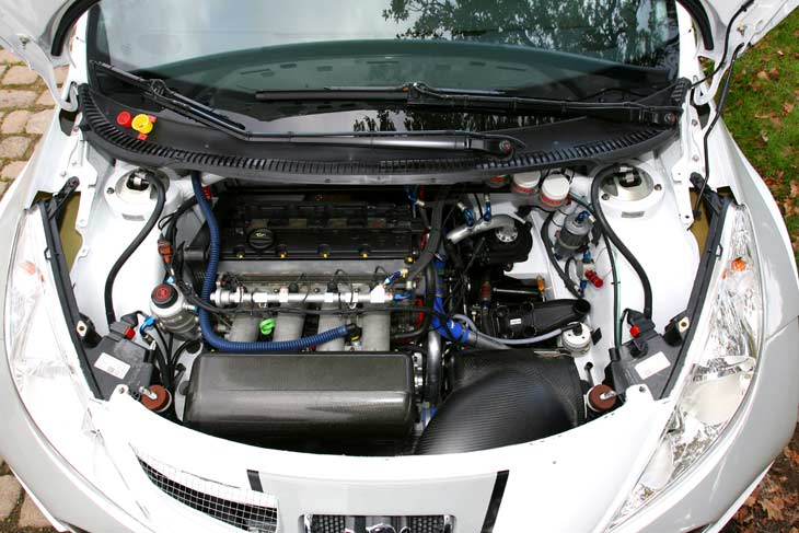 La potencia oficial declarada por Peugeot del propulsor del 207 S2000 es de 280 CV.