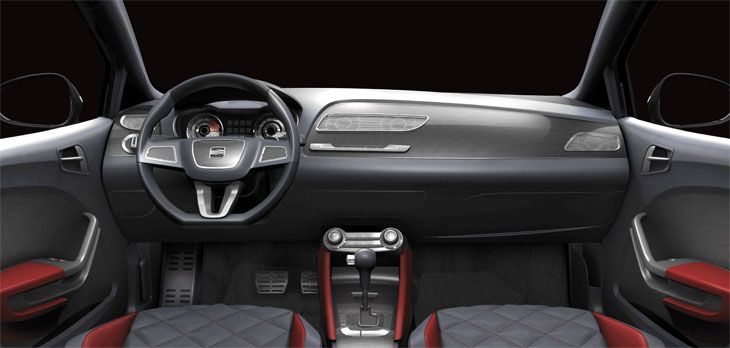 Interior del Seat SportCoupe Bocanegra, el nuevo Ibiza.
