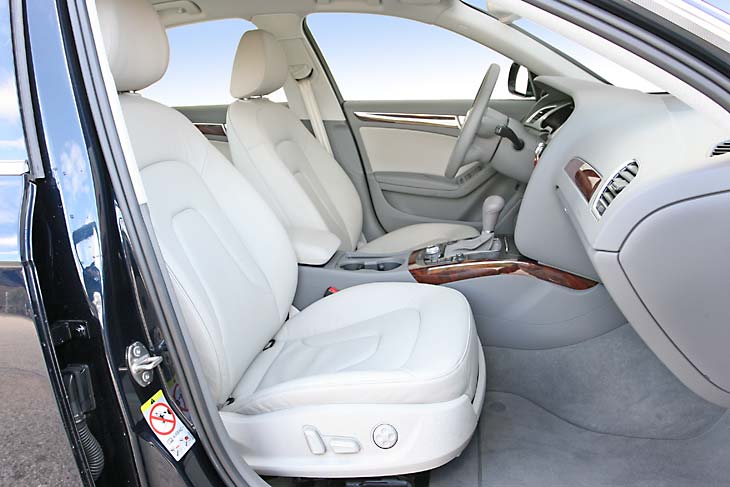 Los asientos de Audi son un ejemplo de confort y sujección de alto nivel.