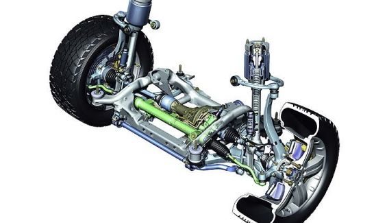 Detalle del eje delantero del GL.