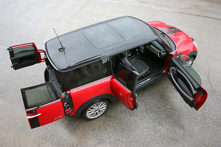 Original sistema de apertura de puertas en el Clubman.