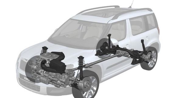 El nuevo Skoda Yeti cuenta con un sistema Haldex de cuarta generación en las versiones con transmisión integral.