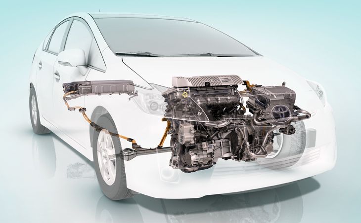 Además del motor de gasolina, el Toyota Prius estrena un motor eléctrico con hasta 82 CV de potencia.