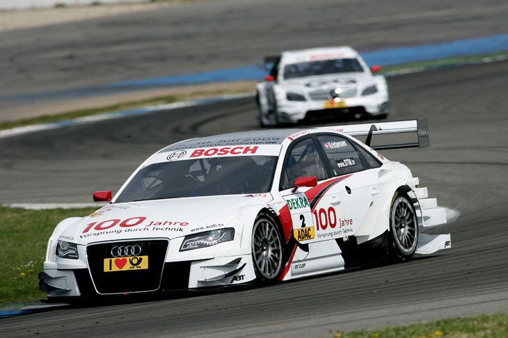 El Audi A4 DTM pilotado por Kristensen.