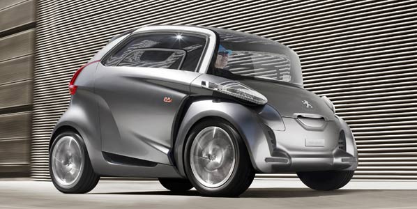 Peugeot presenta en Frankfurt un prototipo de urbano cien por cien eléctrico.