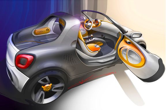 Smart For-Us, pick-up urbano y eléctrico en Detroit 2012.
