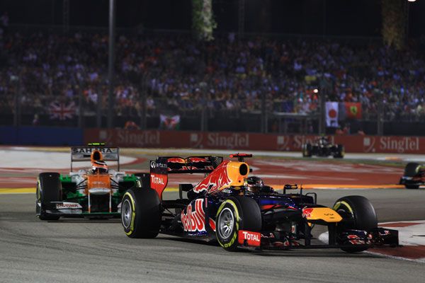 Sebastian Vettel se mantuvo firme tanto siendo segundo como líder tras retirarse Hamilton