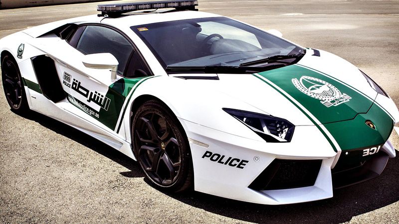 Los coches de la policía de Dubai
