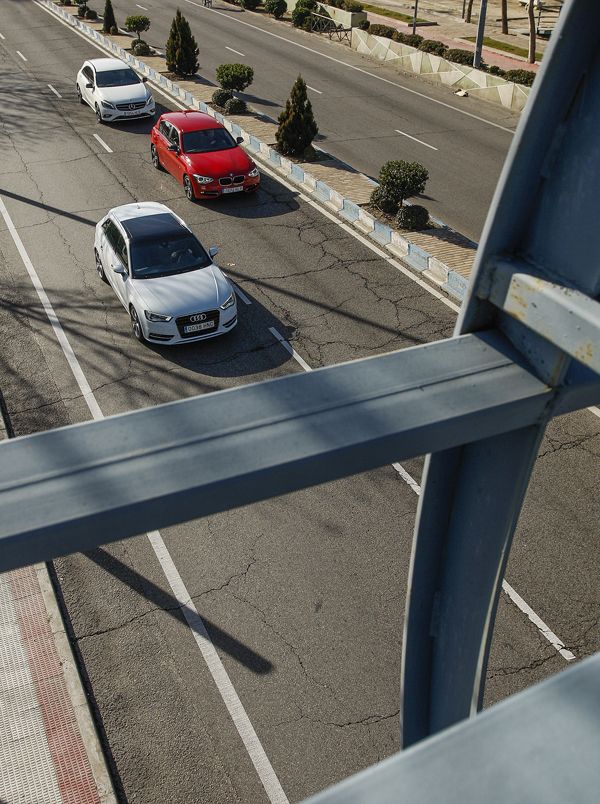 Comparativa: Audi A3 Sportback 2.0 TDi vs BMW 118d y Mercedes A 200 CDI BE