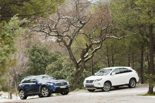 Comparativa: Lexus RX450h vs Infiniti FX 3.0D, SUVs de diseño
