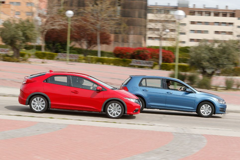 Honda Civic y VW Golf