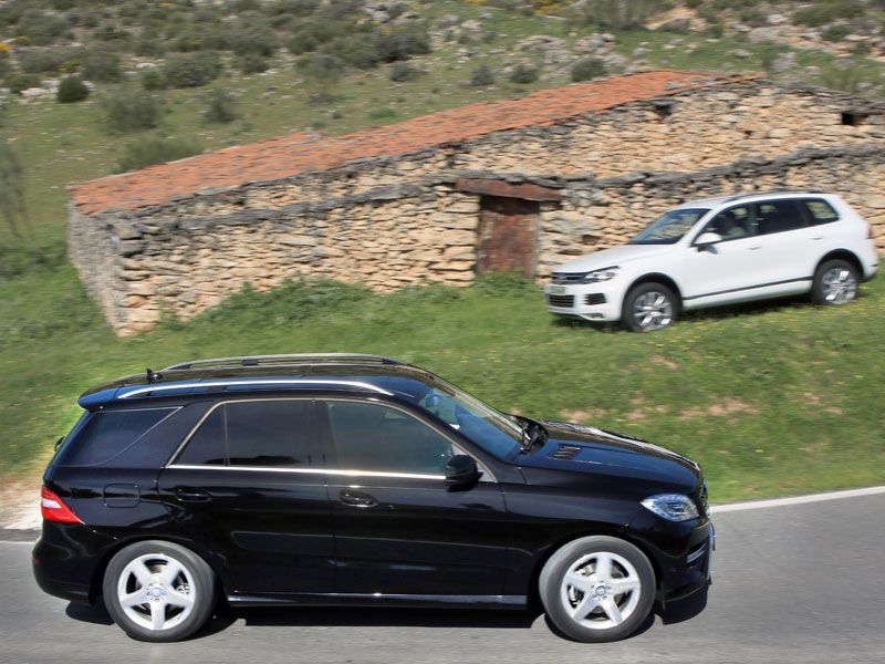 VW Touareg 3.0 V6 TDI Bluemotion Tiptronic vs Mercedes M250 BT 204 4Matic 5p 7G-Tronic