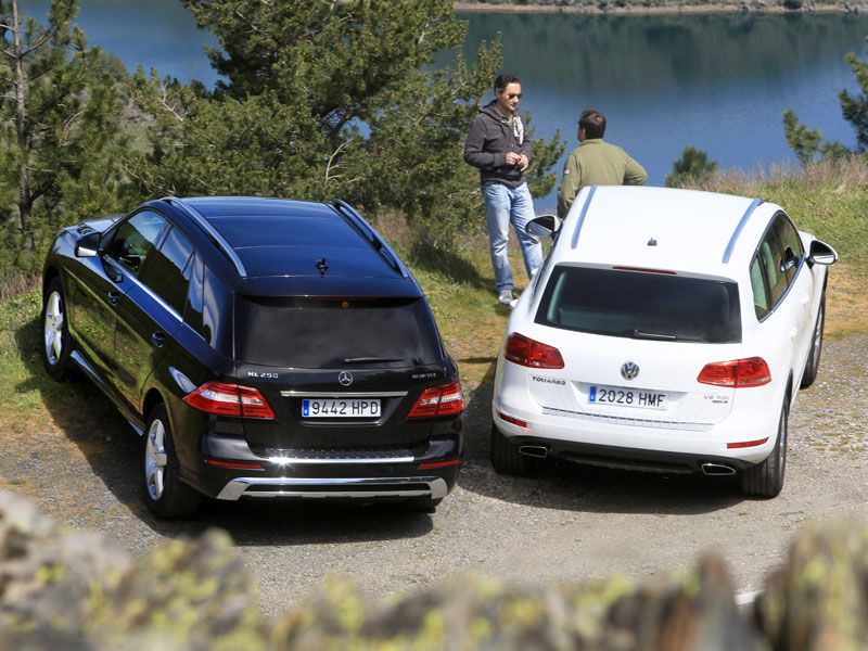 VW Touareg 3.0 V6 TDI Bluemotion Tiptronic vs Mercedes M250 BT 204 4Matic 5p 7G-Tronic