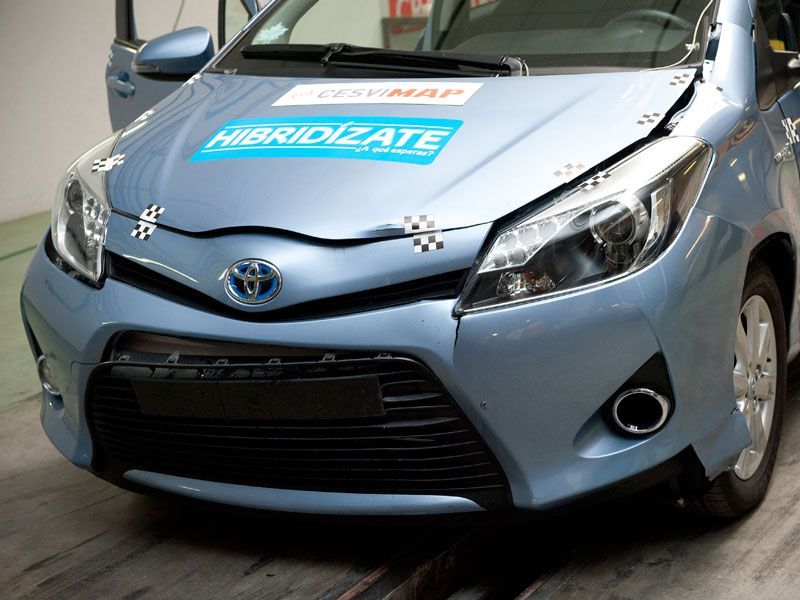 Toyota Yaris híbrido, prueba de choque