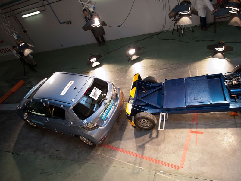 Toyota Yaris híbrido, prueba de choque