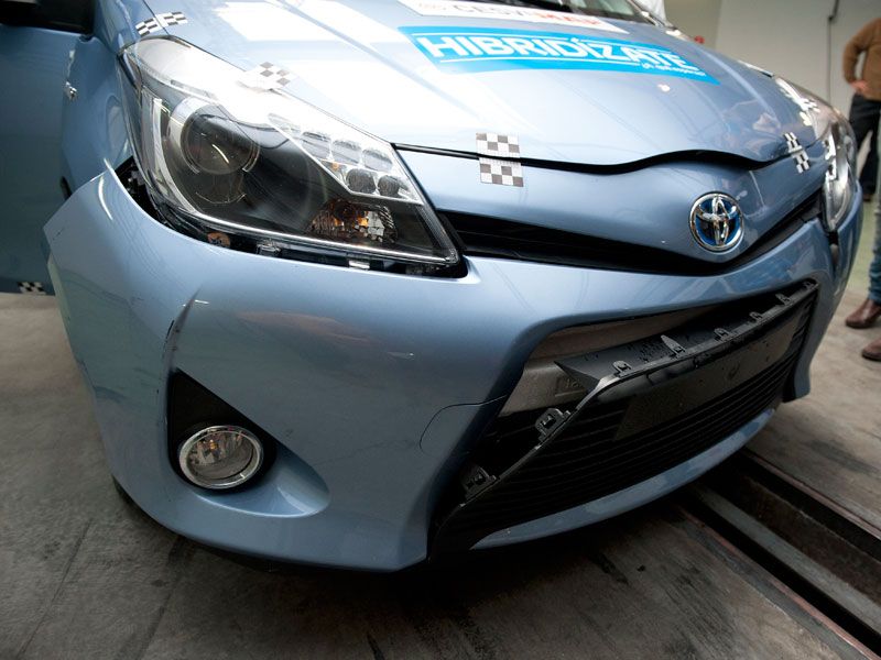 Toyota Yaris híbrido, prueba de choque