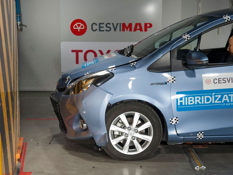 Toyota Yaris híbrido, prueba de choque