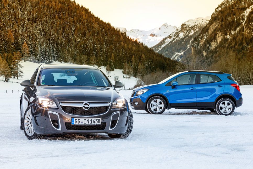 Al volante de los Opel tracción total sobre hielo