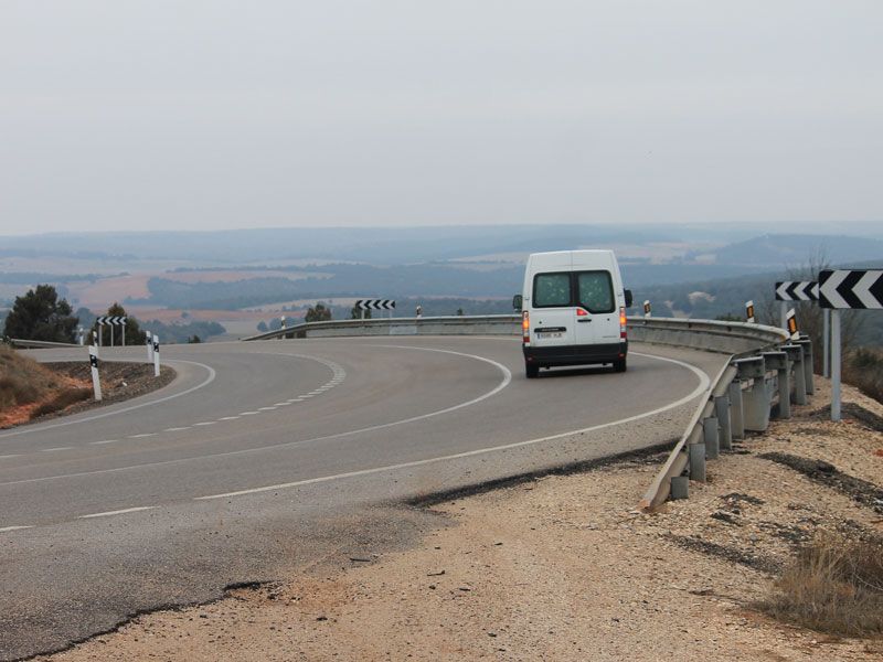 La N-122, en Soria, la carretera más peligrosa de España