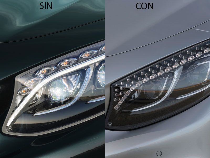 Cristales de Swarovski en los faros del Mercedes Clase S Coupé
