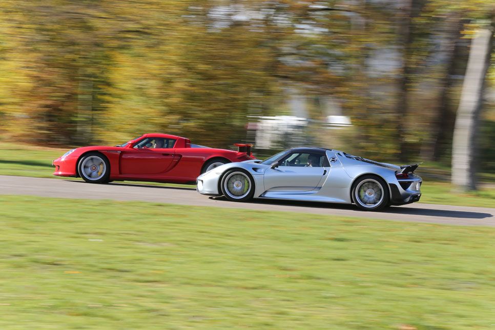 Comparativa: Porsche 918 Spyder vs Carrera GT