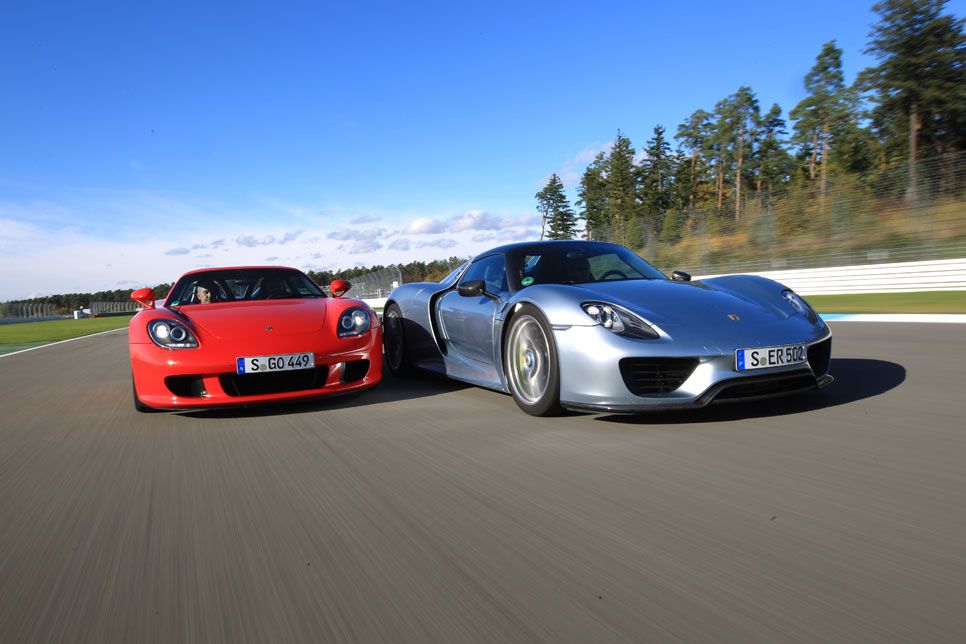 Comparativa: Porsche 918 Spyder vs Carrera GT