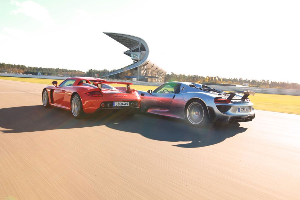 Comparativa: Porsche 918 Spyder vs Carrera GT