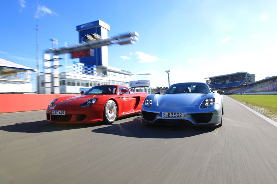 Comparativa: Porsche 918 Spyder vs Carrera GT