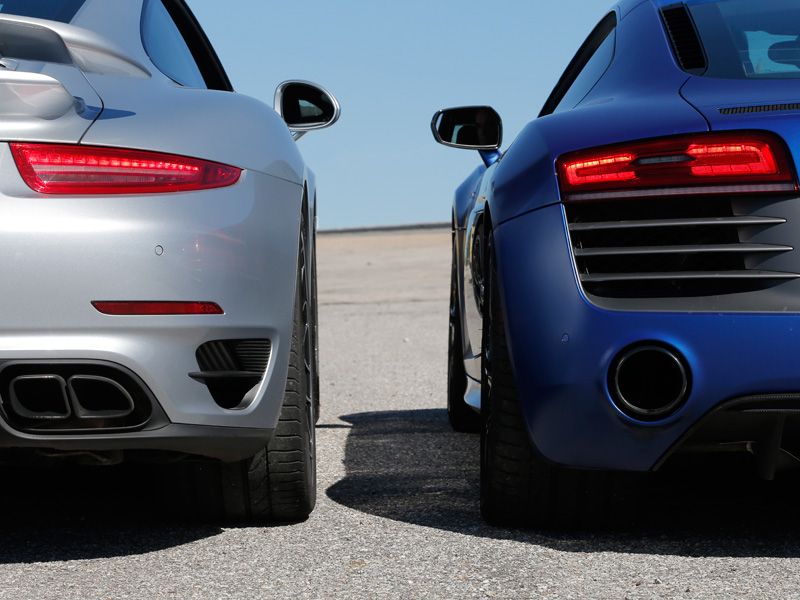 Audi R8 V10 Plus y Porsche 911 Turbo S, tecnología cara a cara