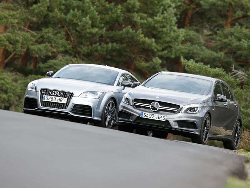 Comparativa: Audi TT RS Plus vs Mercedes A 45 AMG