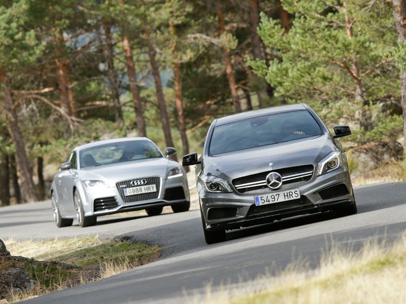 Comparativa: Audi TT RS Plus vs Mercedes A 45 AMG