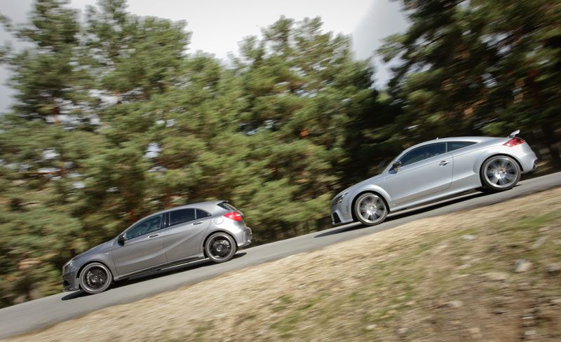 Comparativa: Audi TT RS Plus vs Mercedes A 45 AMG