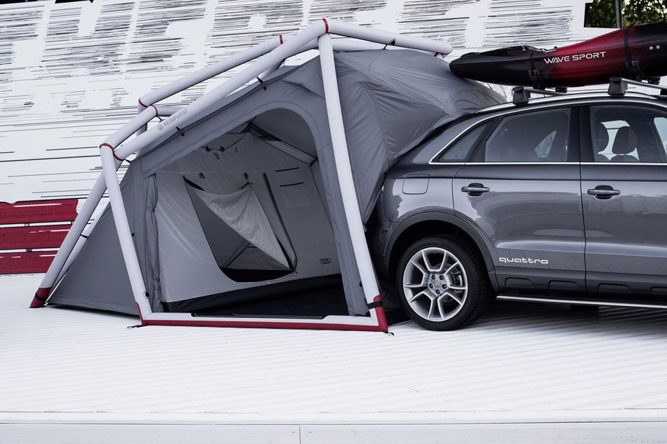 Audi Q3 Camping Tent, con la casa a cuestas