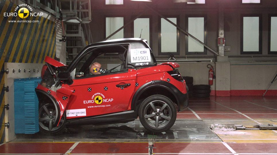 'Crash test' Euro NCAP a cuadriciclos
