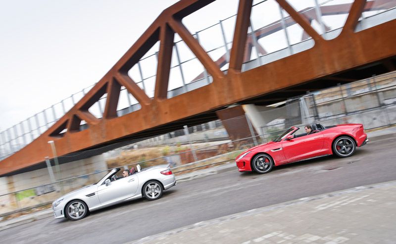 Comparativa: Mercedes SLK 55 AMG vs Jaguar F-Type 5.0 V8 S