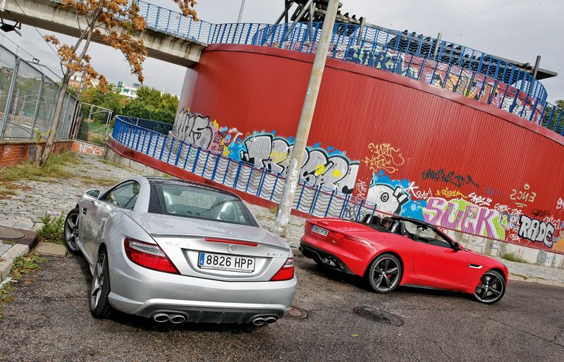 Comparativa: Mercedes SLK 55 AMG vs Jaguar F-Type 5.0 V8 S