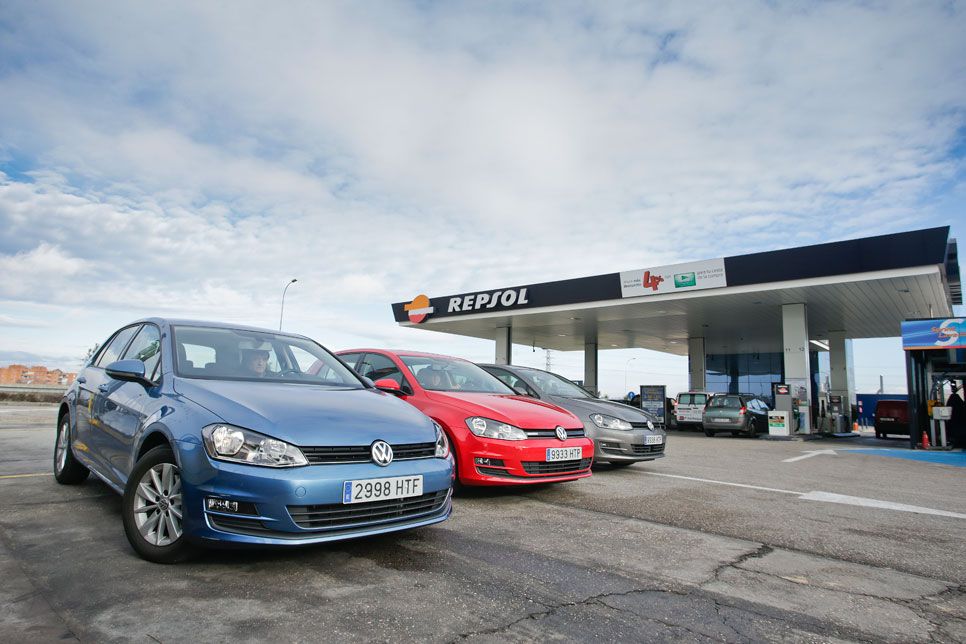 Comparativa: VW Golf 1.6 TDI DSG7 vs VW Golf 1.6 TDI y VW Golf Bluemotion